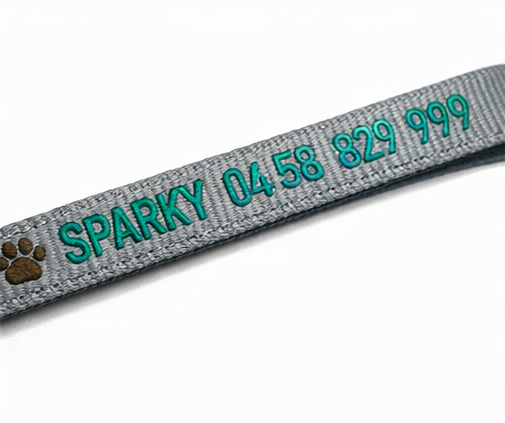 Embroidery Close Up 1 Pet Collar Neon (Large 40-60cm)